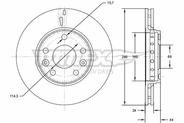 Brzdový kotouč TOMEX Brakes